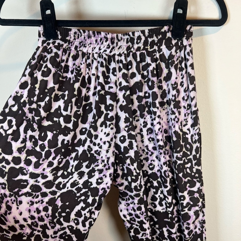 Karina Grimaldi Ivy Print Pant in Montana Animal Print Cuffed Pockets Pull On XS - Picture 6 of 12